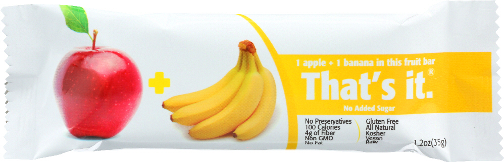 THAT’S IT: Apple + Banana Fruit Bar, 1.2 oz - 0850397004118