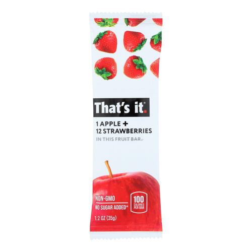 That's It Fruit Bar - Apple And Strawberry - Case Of 12 - 1.2 Oz - 850397004217
