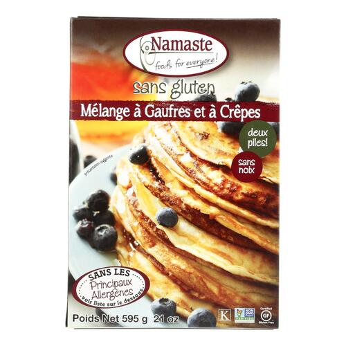 NAMASTE FOODS: Waffle & Pancake Mix Gluten Free, 21 oz - 0850403000059