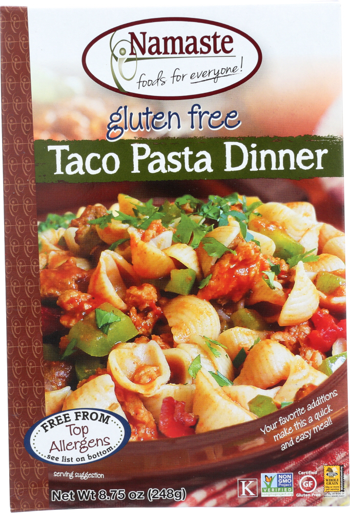 NAMASTE FOODS: Gluten Free Taco Pasta Dinner, 8.75 oz - 0850403000110