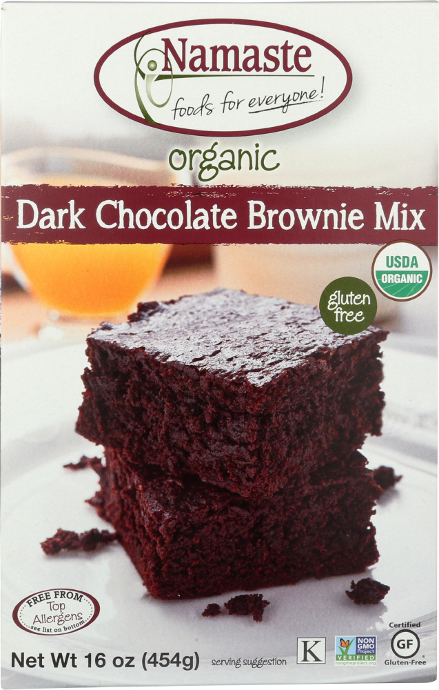NAMASTE FOODS: Organic Dark Chocolate Brownie Mix, 16 oz - 0850403000295