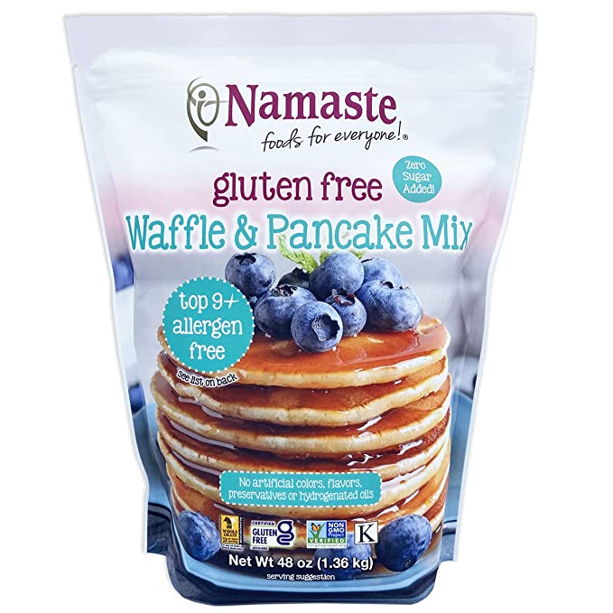  Namaste Foods Gluten Free Waffle & Pancake Mix, 48 oz  - 850403000646
