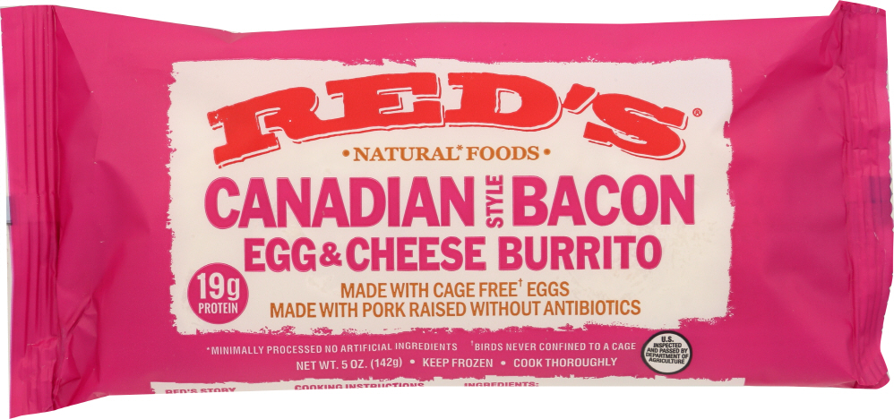 Canadian Bacon Egg & Three Cheese Burrito, Canadian Bacon - 850416002286