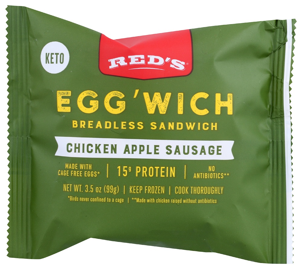 Chicken Apple Sausage Egg'Wich Breadless Sandwich, Chicken Apple Sausage - 850416002927