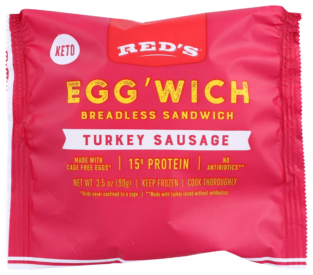 Turkey Sausage Egg 'Wich Breadless Sandwich, Turkey Sausage - 850416002934