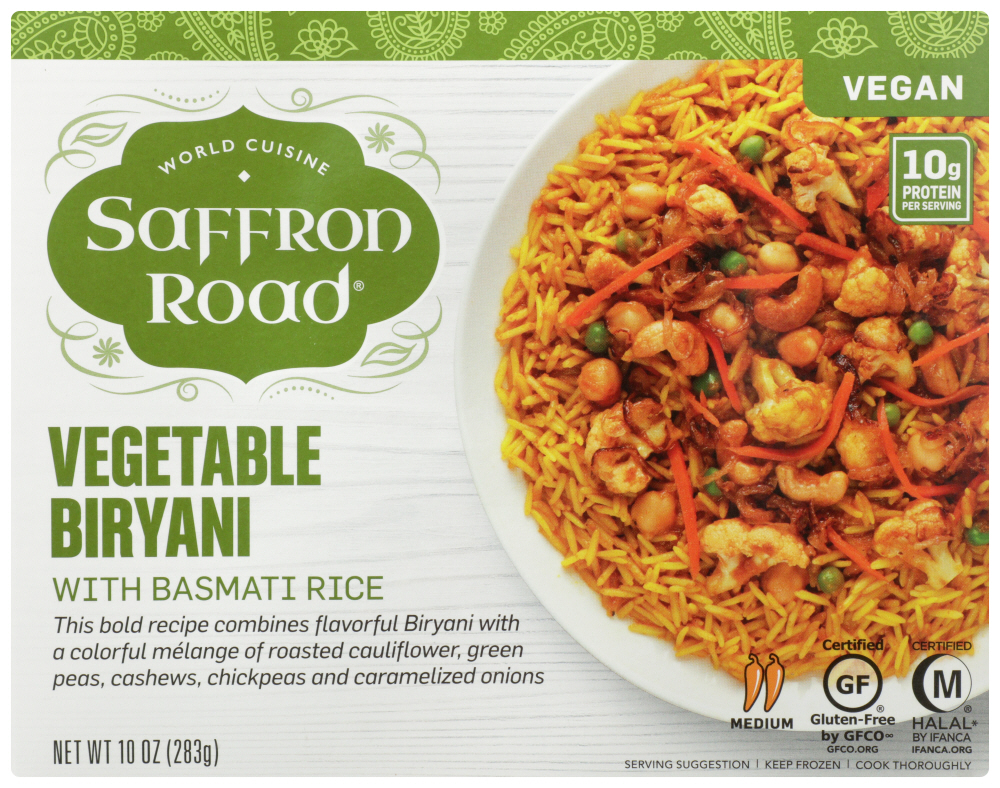 SAFFRON ROAD: Vegetable Biryani, 10 oz - 0850446008715