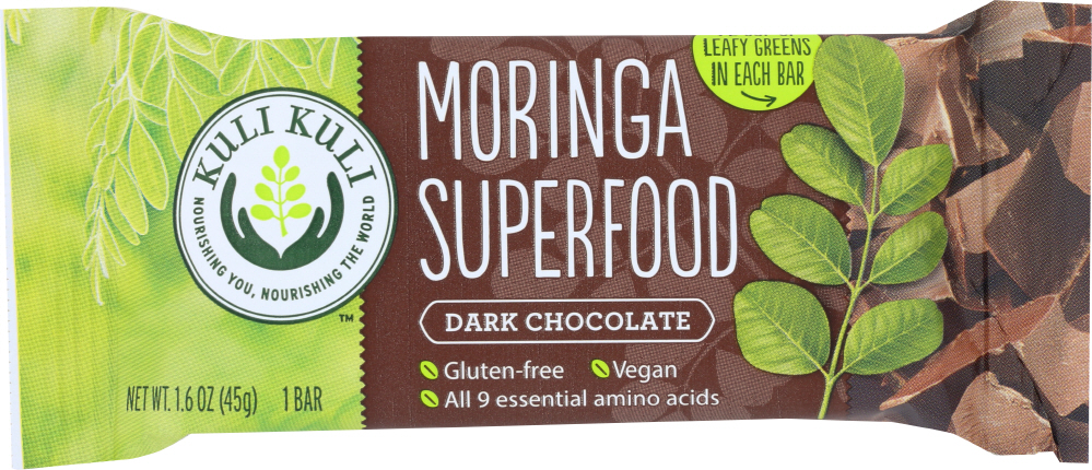 KULI KULI MO: Moringa Superfood Bar Dark Chocolate 1.6 Oz - 0850460005028