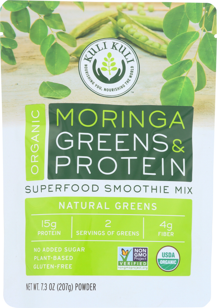 KULI KULI MO: Moringa Greens And Protein Natural Greens 7.3 Oz - 0850460005349