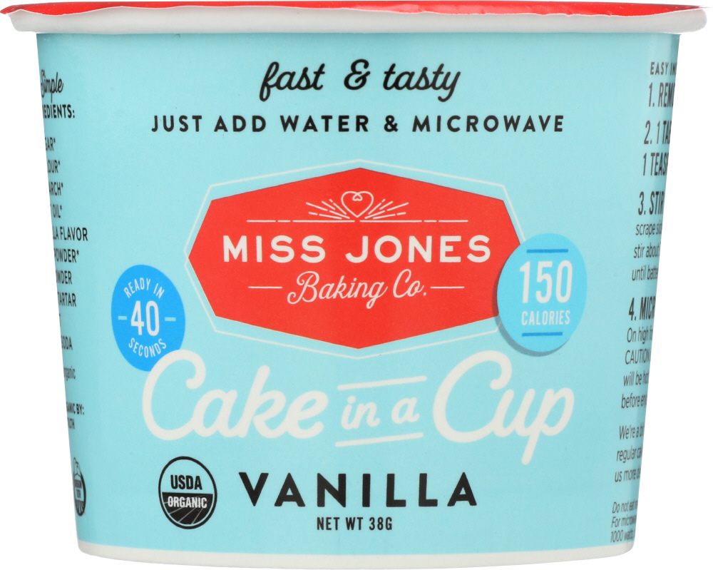 MISS JONES BAKING CO: Cake in a Cup Vanilla, 1.34 oz - 0850475006447