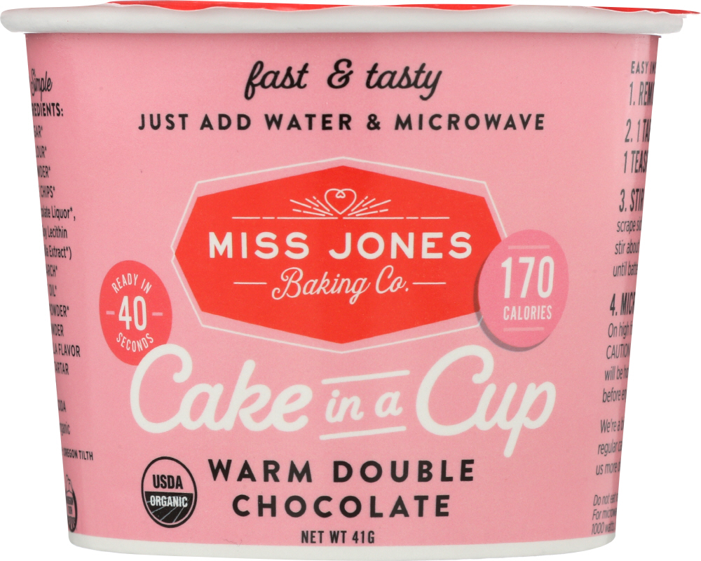 MISS JONES BAKING CO: Cake in a Cup Double Chocolate, 1.45 oz - 0850475006454