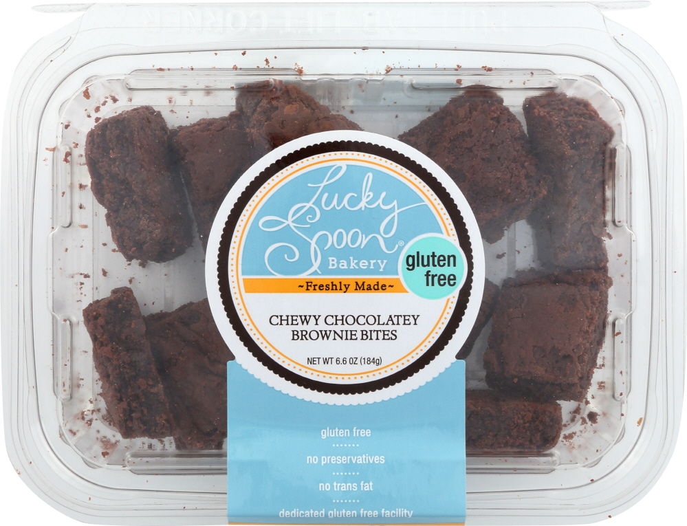 LUCKY SPOON: Brownie Bites Chewy Chocolatey, 6.6 oz - 0850489003159