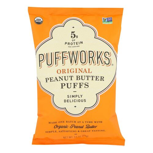 Puffworks - Puffs Original Peanut Butter Gluten Free - Case Of 8-3.5 Oz - original