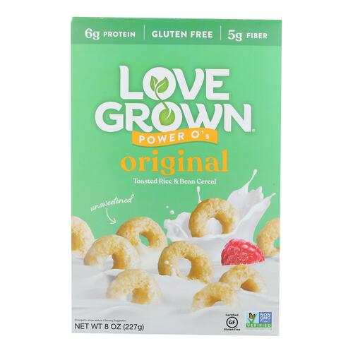 LOVE GROWN: Foods Power O’s Cereal Original, 8 oz - 0850563002443