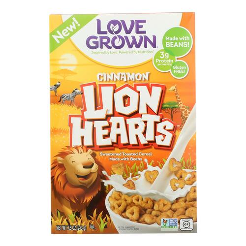 Love Grown Foods Cereal - Lion Loops - Case Of 6 - 7.5 Oz - 0850563002849