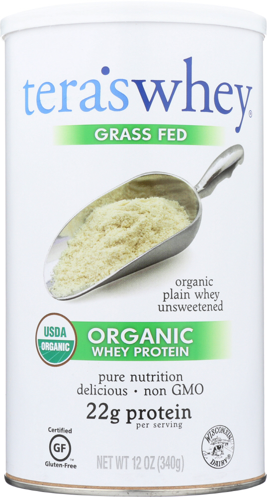 TERA’S WHEY: Organic Plain Whey Protein, 12 oz - 0850628002586