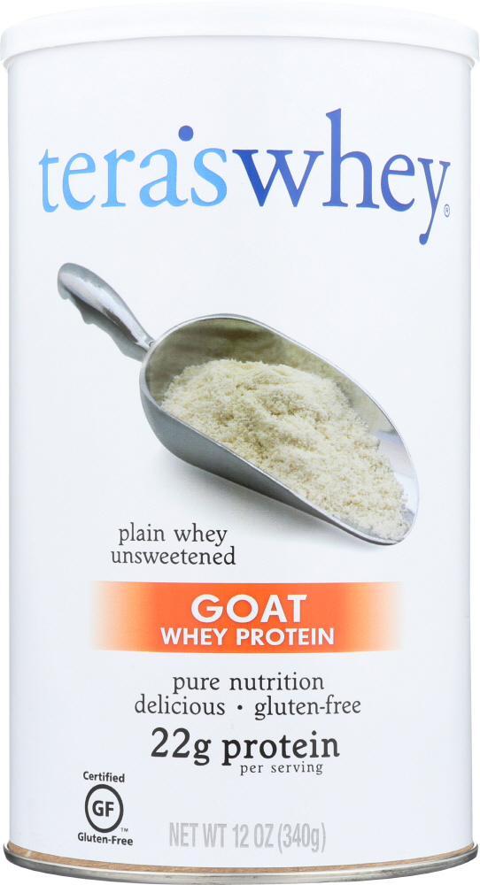 TERA’S WHEY: Goat Whey Protein Plain Whey Unsweetened, 12 oz - 0850628002678