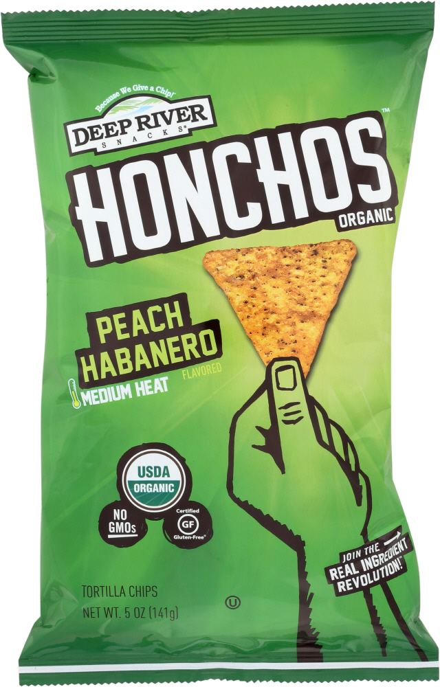 Deep River Snacks, Tortilla Chips, Peach Habanero - 850668000078