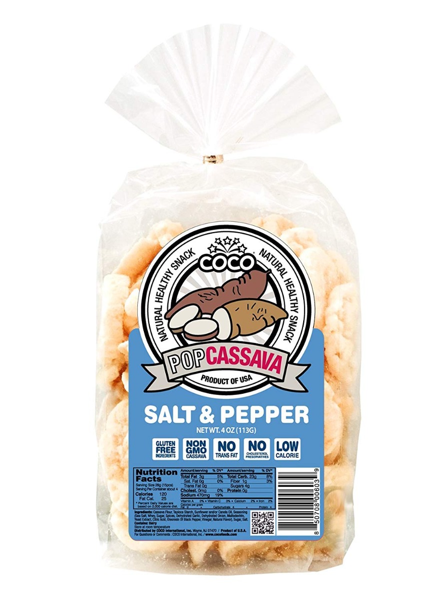 Coco, Popcassava Snack, Salt & Pepper - 850708006039