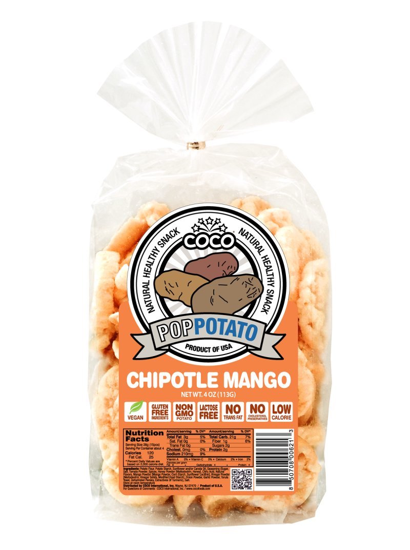 COCO LITE: Pop Potato Chipotle Mango, 4 oz - 0850708006213