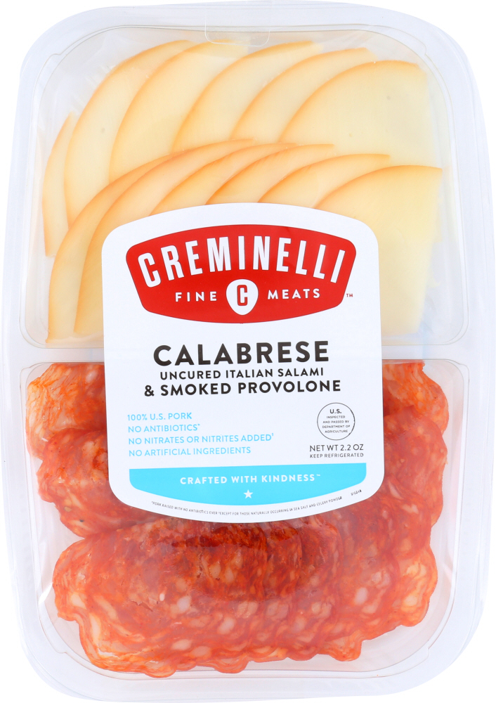 Calabrese Uncured Italian Salami With Smoked Provolone Cheese Artisan Charcuterie - calabrese