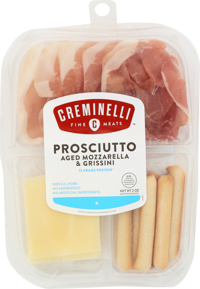 Prosciutto Air Dried Pork With Mozzarella Cheese & Grissini Artisan Charcuterie Snack, Prosciutto With Mozzarella Cheese & Grissini - 850732006760