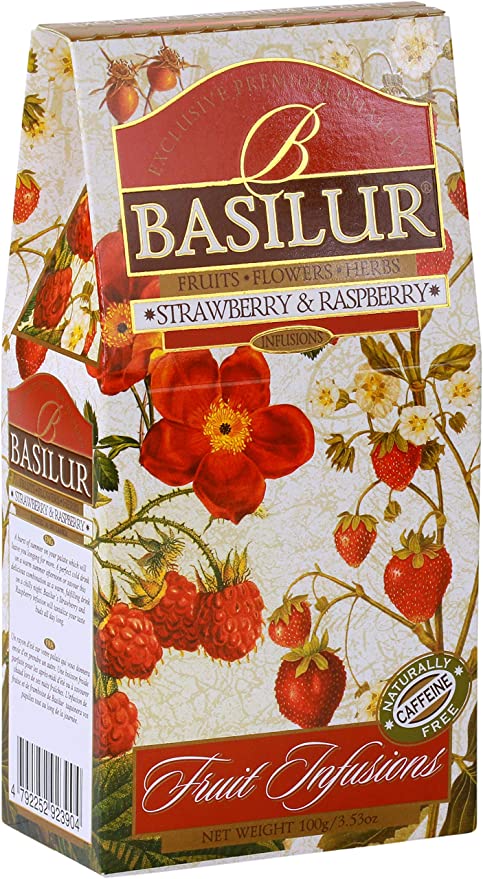 Caffeine Free - STRAWBERRY & RASBERRY - Fruit Infusions In Packet - 100g / 3.53oz - 850899006863