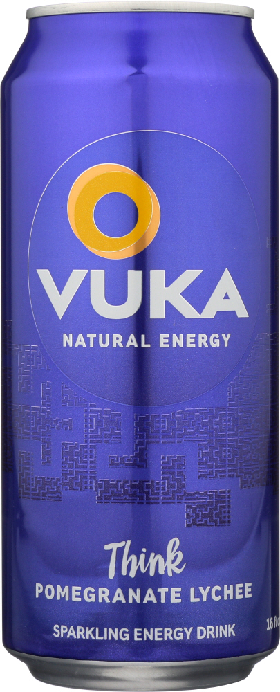 VUKA ENERGY DRINKS: Think Pomegranate Lychee, 16 fo - 0850945002016