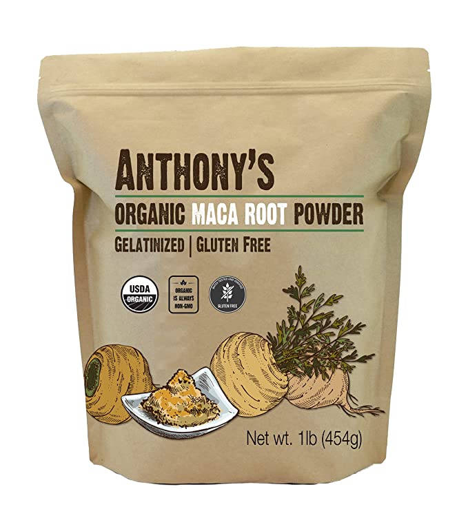  Anthony's Organic Maca Root Powder, 1 lb, Gelatinized for Enhanced Bioavailability, Gluten Free & Non GMO  - 820103628761