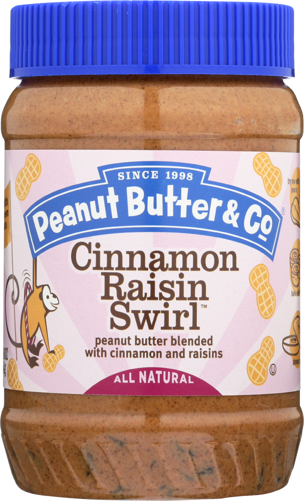 PEANUT BUTTER & CO: Peanut Butter Cinnamon Raisin Swirl, 16 oz - 0851087000038