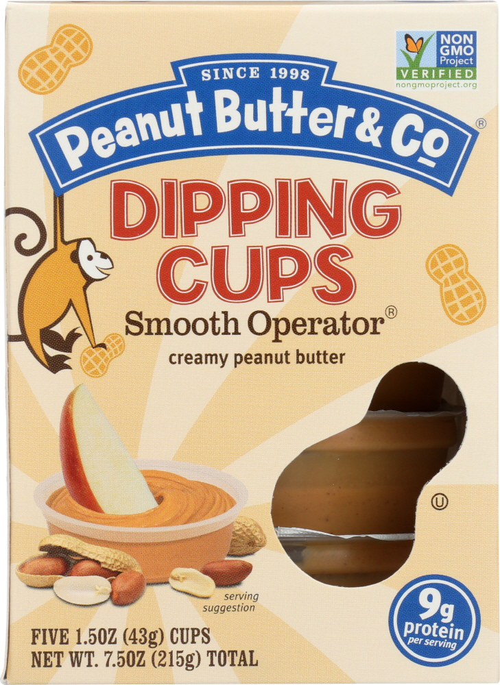 PEANUT BUTTER & CO: Peanut Butter Smooth Dipping Cups 5 Count, 1.5 oz - 0851087000618