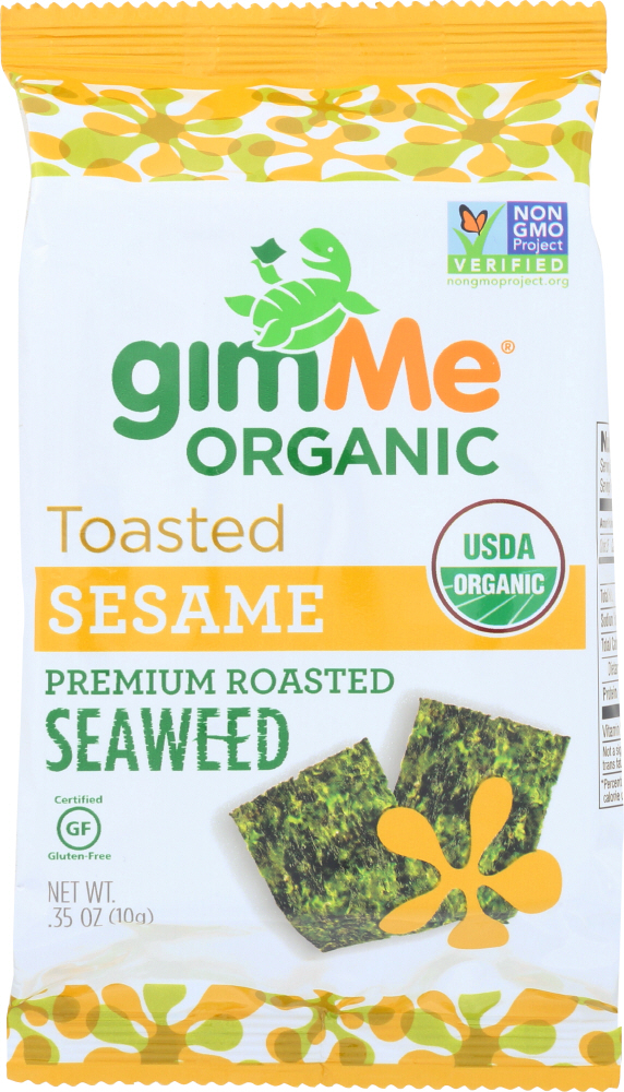 GIMME: Organic Roasted Seaweed Snacks Sesame, 0.35 oz - 0851093004075