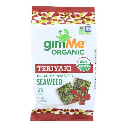 GIMME: Organic Roasted Seaweed Snacks Teriyaki, 0.35 oz - 0851093004099