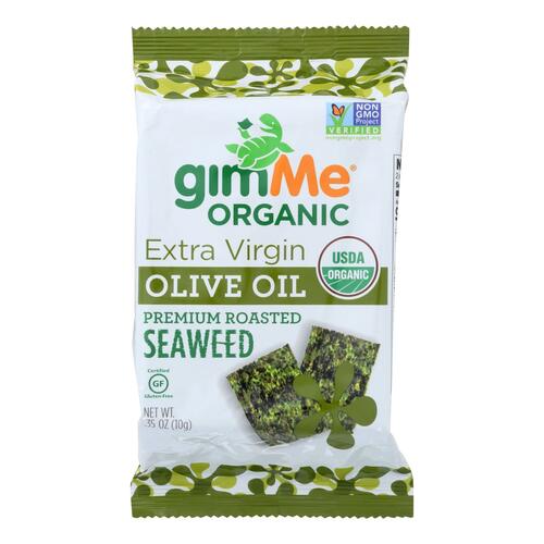 Gimme Seaweed Snacks Seaweed Snack - Organic - Extra Virgin Olive Oil - Case Of 12 - .35 Oz - 851093004259