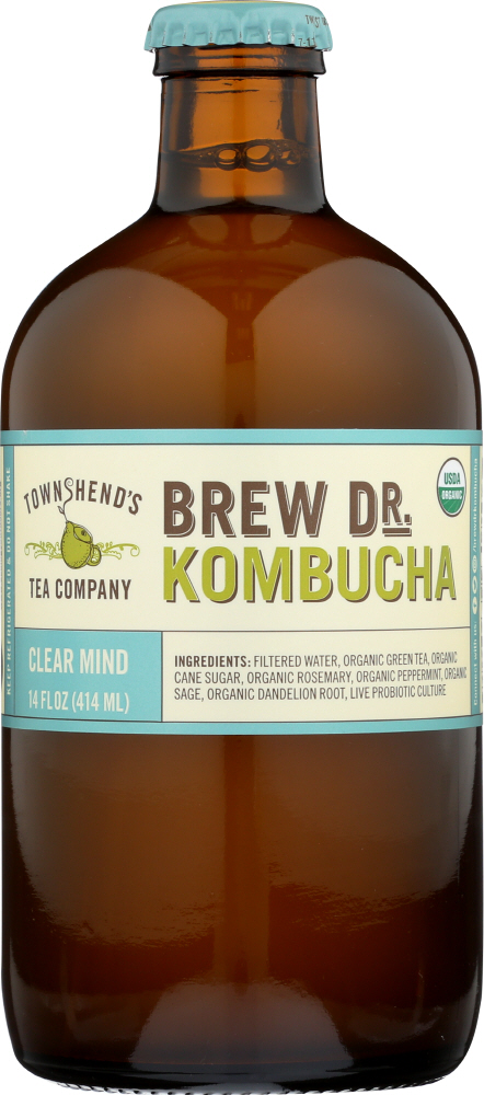 Organic Rosemary Mint Sage Green Tea Kombucha Clear Mind, Rosemary Mint Sage Green Tea - 851107003001