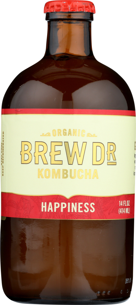 BREW DR KOMBUCHA: Kombucha Happiness, 14 oz - 0851107003018