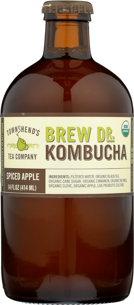 BREW DR KOMBUCHA: Kombucha Spiced Apple, 14 fl oz - 0851107003056