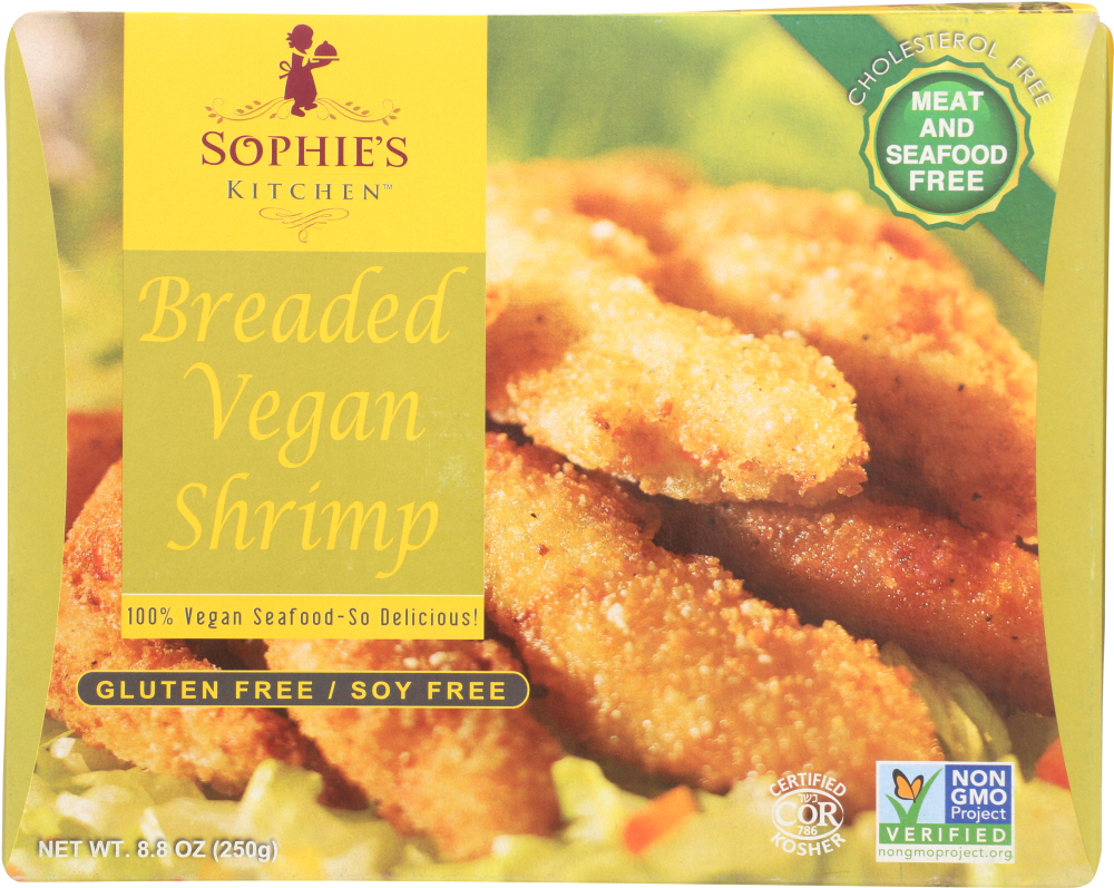 SOPHIES KITCHEN: Breaded Vegan Shrimp, 8.80 oz - 0851110003142