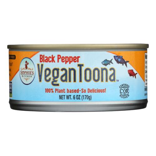 SOPHIES KITCHEN: Vegan Toona Black Pepper Can, 6 oz - 0851110003265