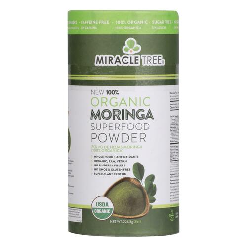 Miracle Tree - Moringa Powder Organic - Case Of 6 - 8 Oz - 100