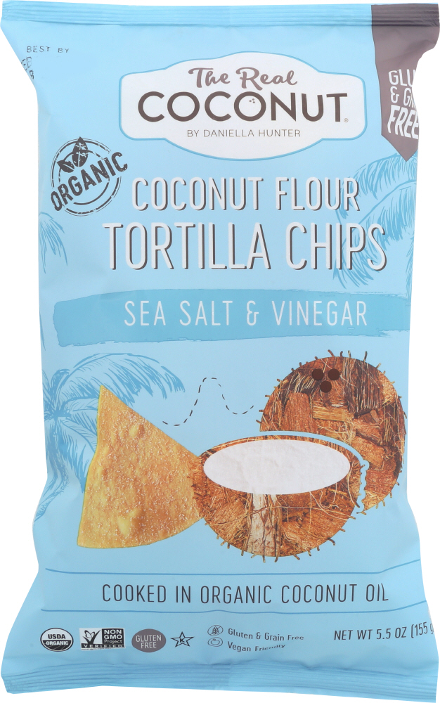 Sea Salt & Vinegar Coconut Flour Tortilla Chips, Sea Salt & Vinegar - 851186007037