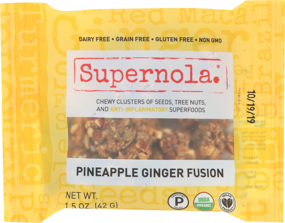 SUPERNOLA: Pineapple Ginger Fusion Snack, 1.5 oz - 0851227008016