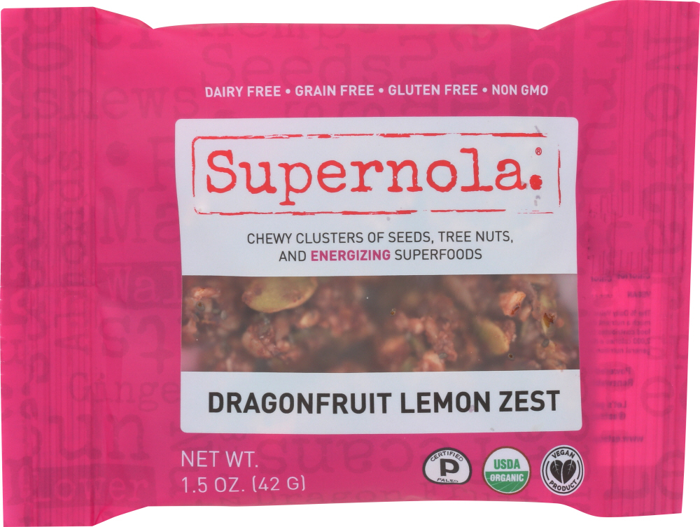Dragon Fruit Lemon Zest Chewy Clusters Of Tree Nuts, Seeds, And Energizing Superfoods - 851227008030