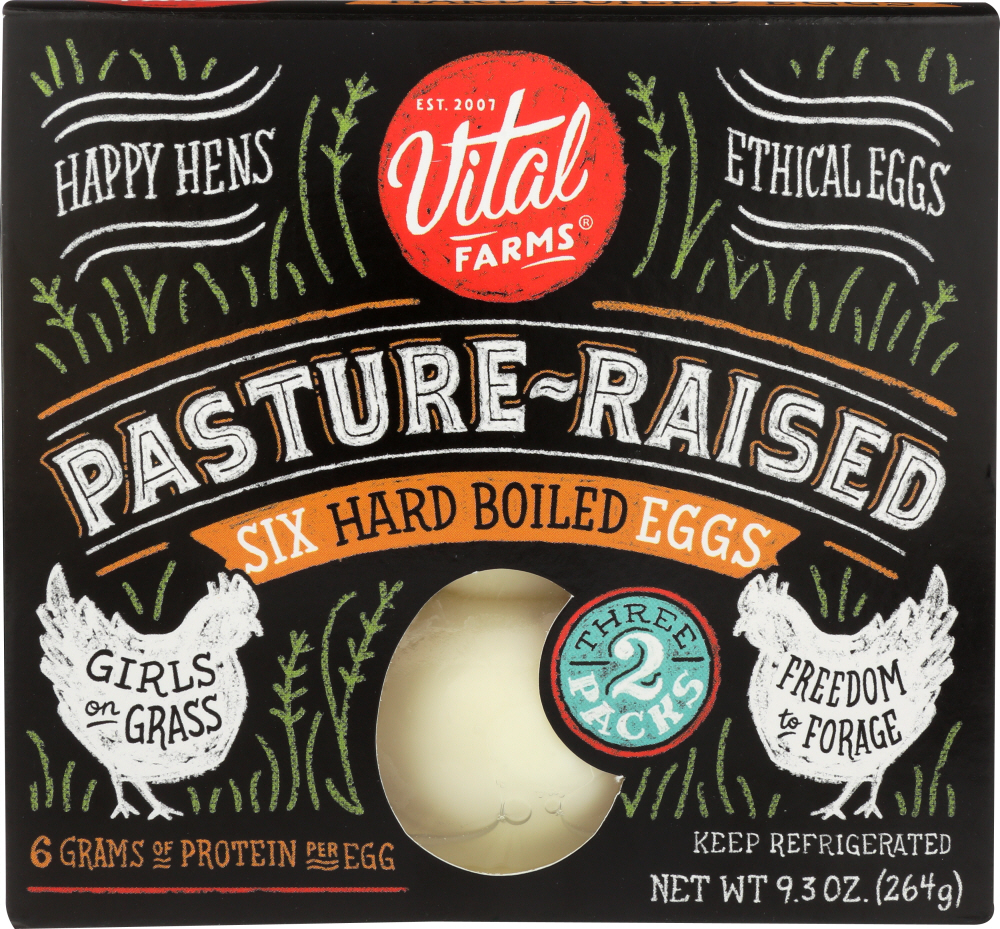 VITAL FARMS: Egg Hard Boiled Pasture, 6 pc - 0851387007331