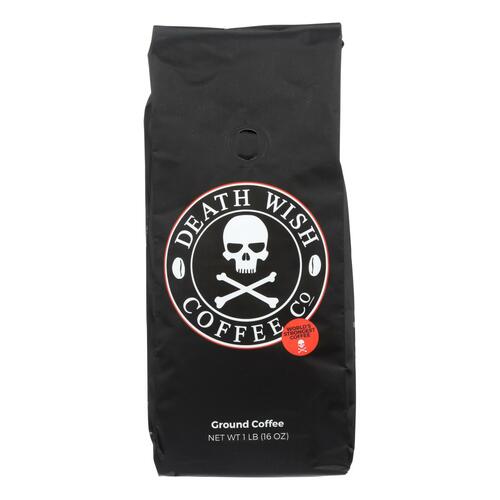 DEATH WISH COFFEE: Ground Coffee Beans, 1 lb - 0851552005025