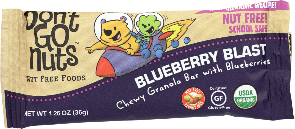 DONT GO NUTS: Organic Bar Snack Blueberry Blast, 36 gm - 0851553008087