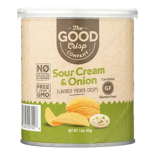 The Good Crisp Company Potato Crisps - Sour Cream And Onion - Case Of 12 - 1.6 Oz - 851562007026