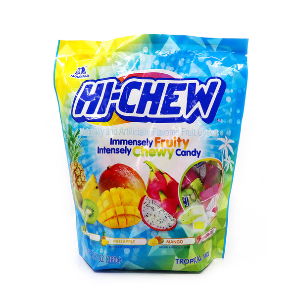 Tropical Mix Flavored Fruit Chews Candy, Kiwi Pineapple Mango Dragon Fruit - 851681008119