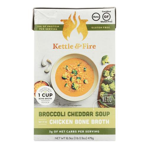 Kettle And Fire - Keto Soup Broc Ched/chkbb - Case Of 6 - 16.9 Oz - strawberries
