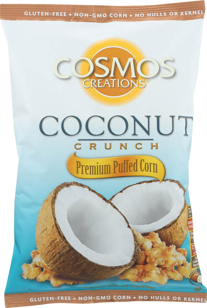 COSMOS CREATIONS: Coconut Crunch Premium Puffed Corn, 6.5 oz - 0851710001302