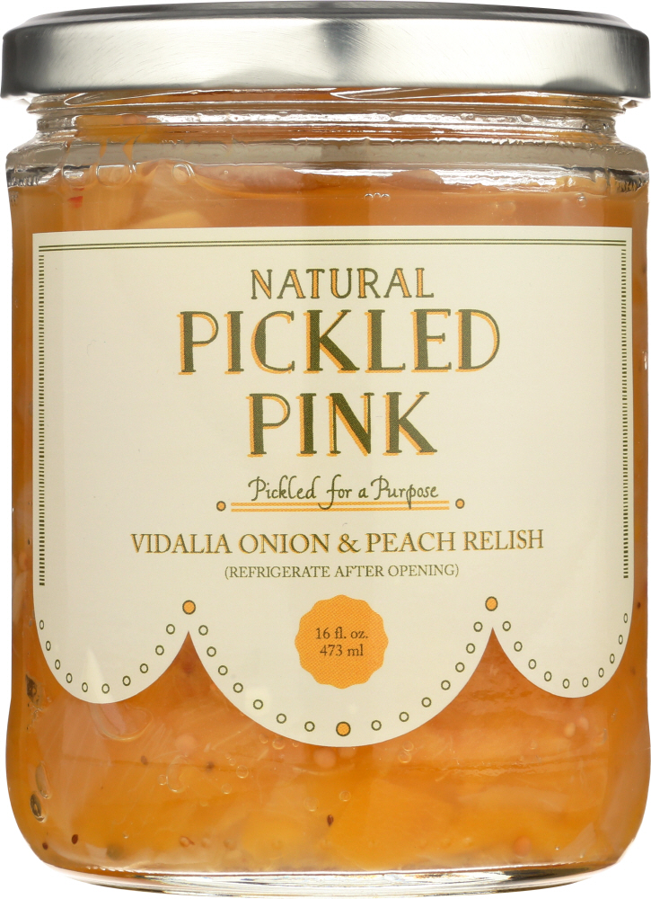 PICKLED PINK FOODS LLC: Relish Peach Vidalia Onion, 16 oz - 0851769005306